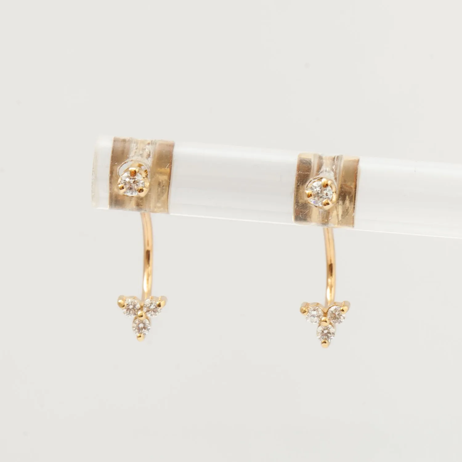 Diamond Studs with Diamond Trio Jacket