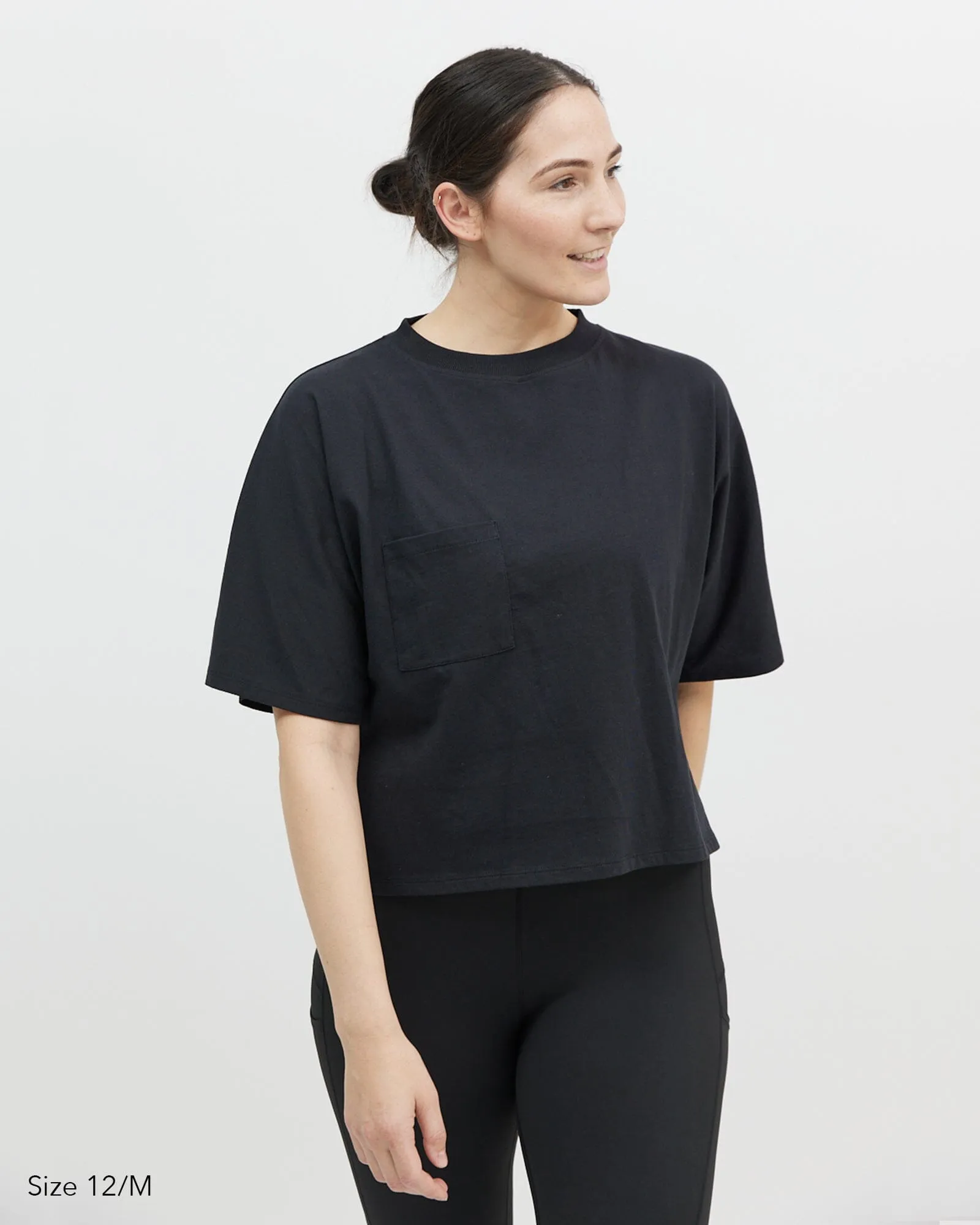 Elm Crop Tee - Black