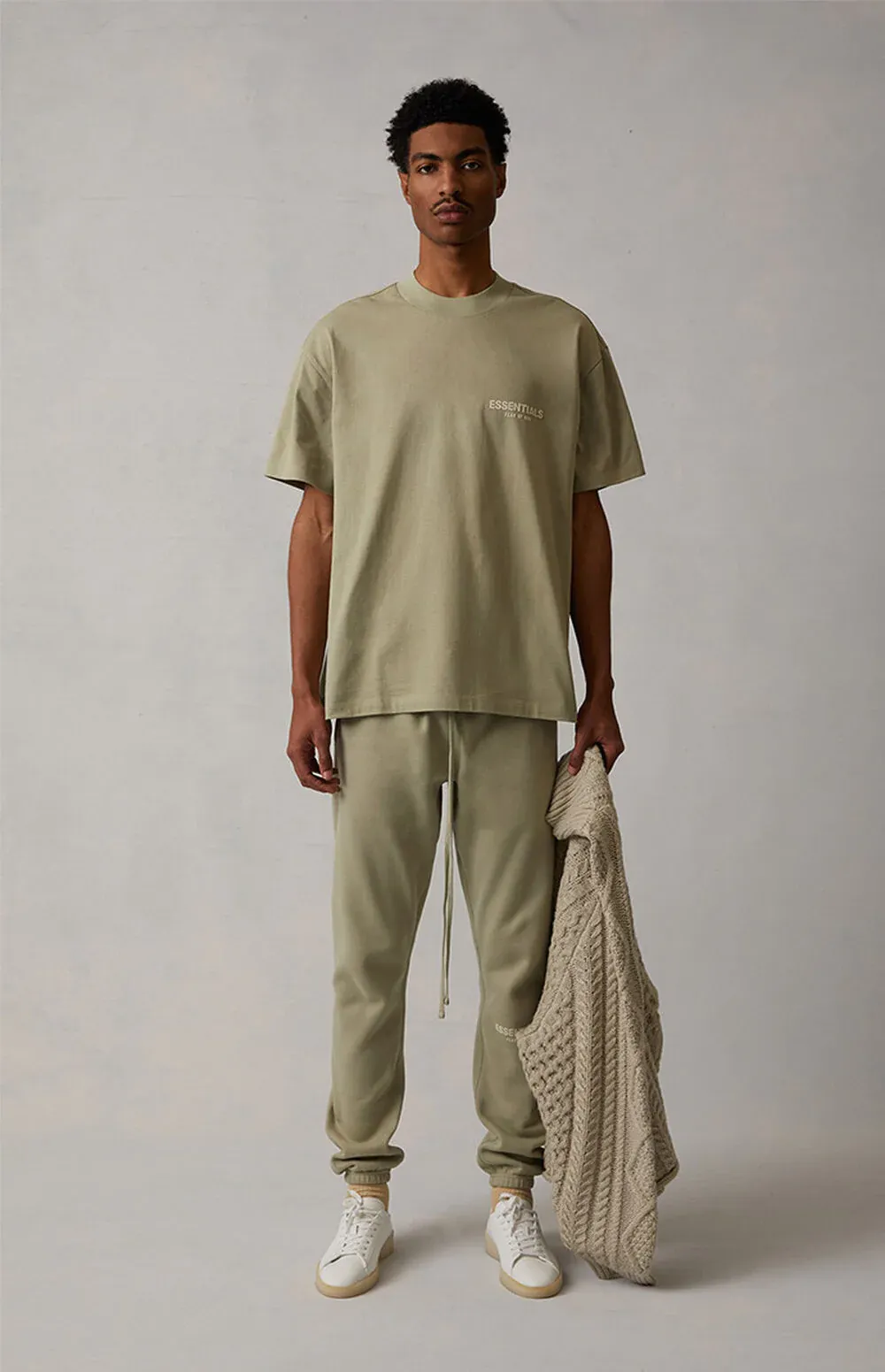 Fear Of God ESSENTIALS FOG Tee T-Shirt SS22 [SEAFOAM/WHEAT]