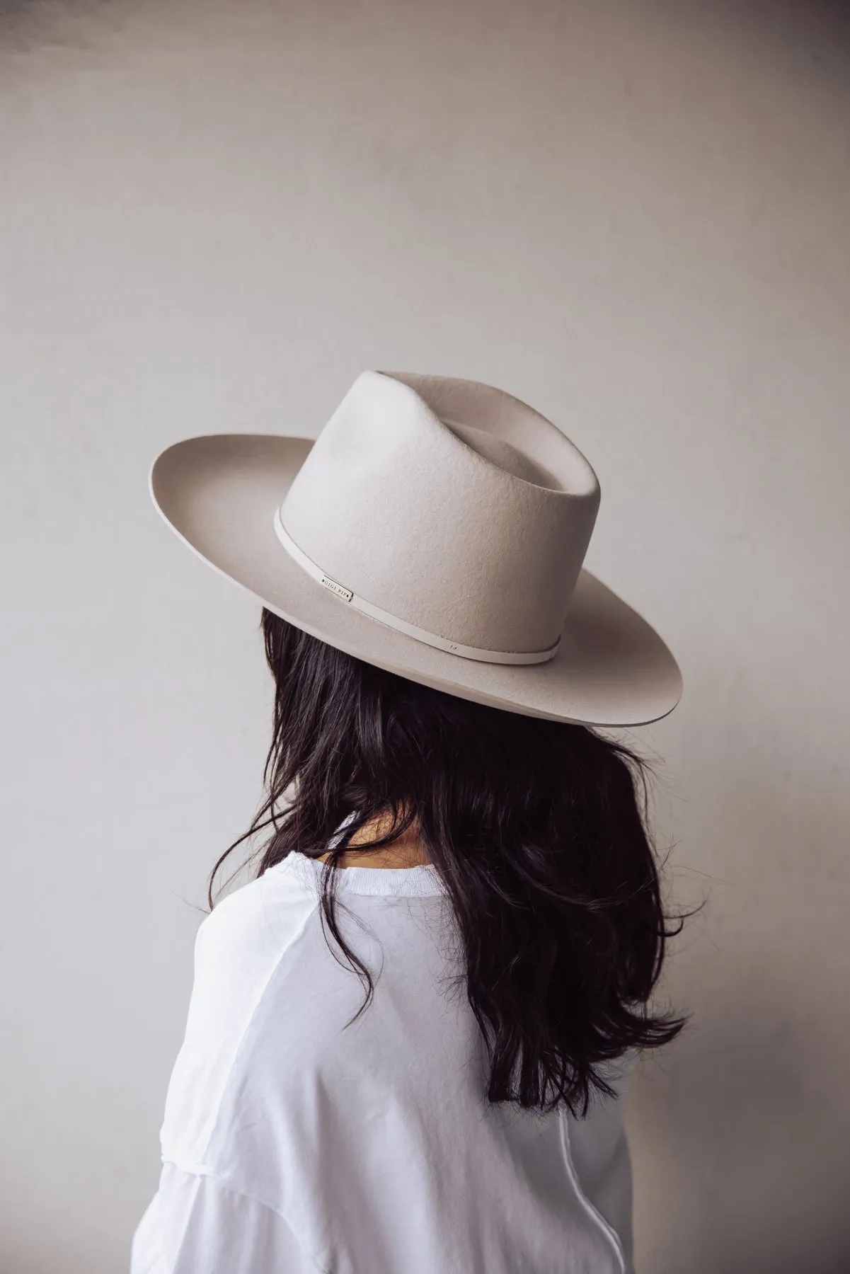 Gigi Pip Rowan Wide Brim Fedora - Ivory