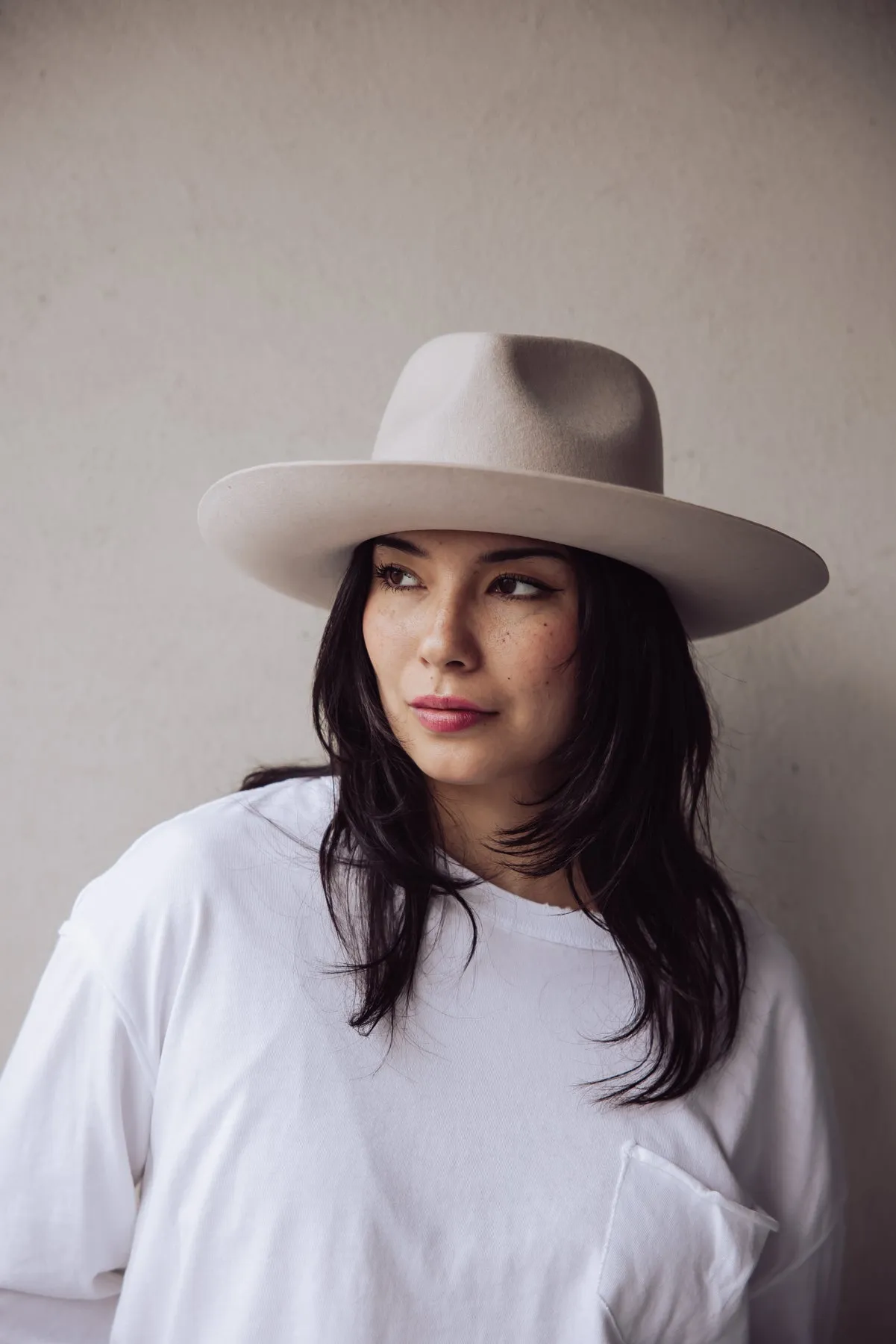 Gigi Pip Rowan Wide Brim Fedora - Ivory