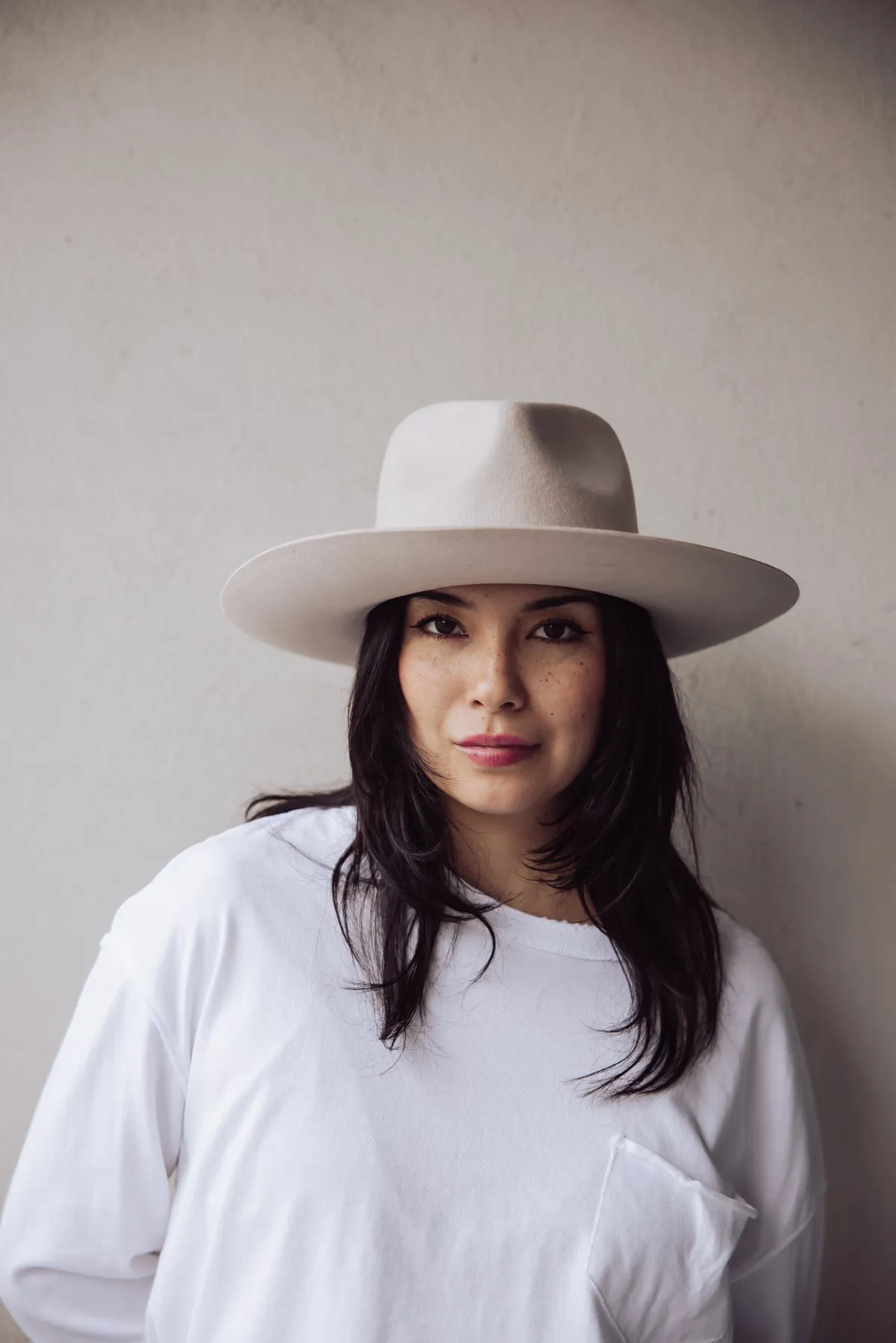 Gigi Pip Rowan Wide Brim Fedora - Ivory