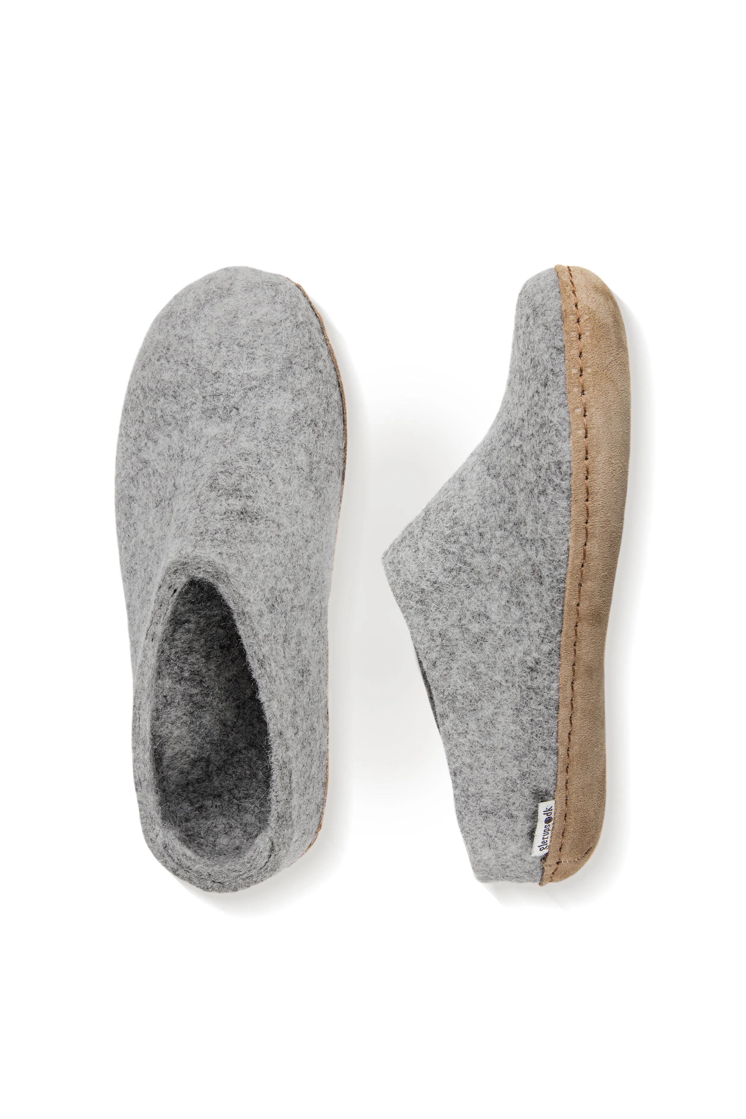 Glerup Slip On - Leather Sole - Grey