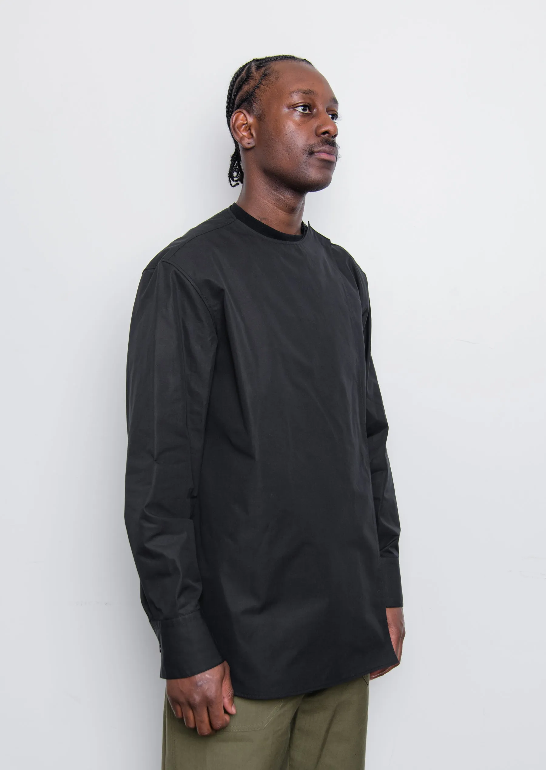 Heavy Organic Cotton Poplin Shirt Black J21DL0032