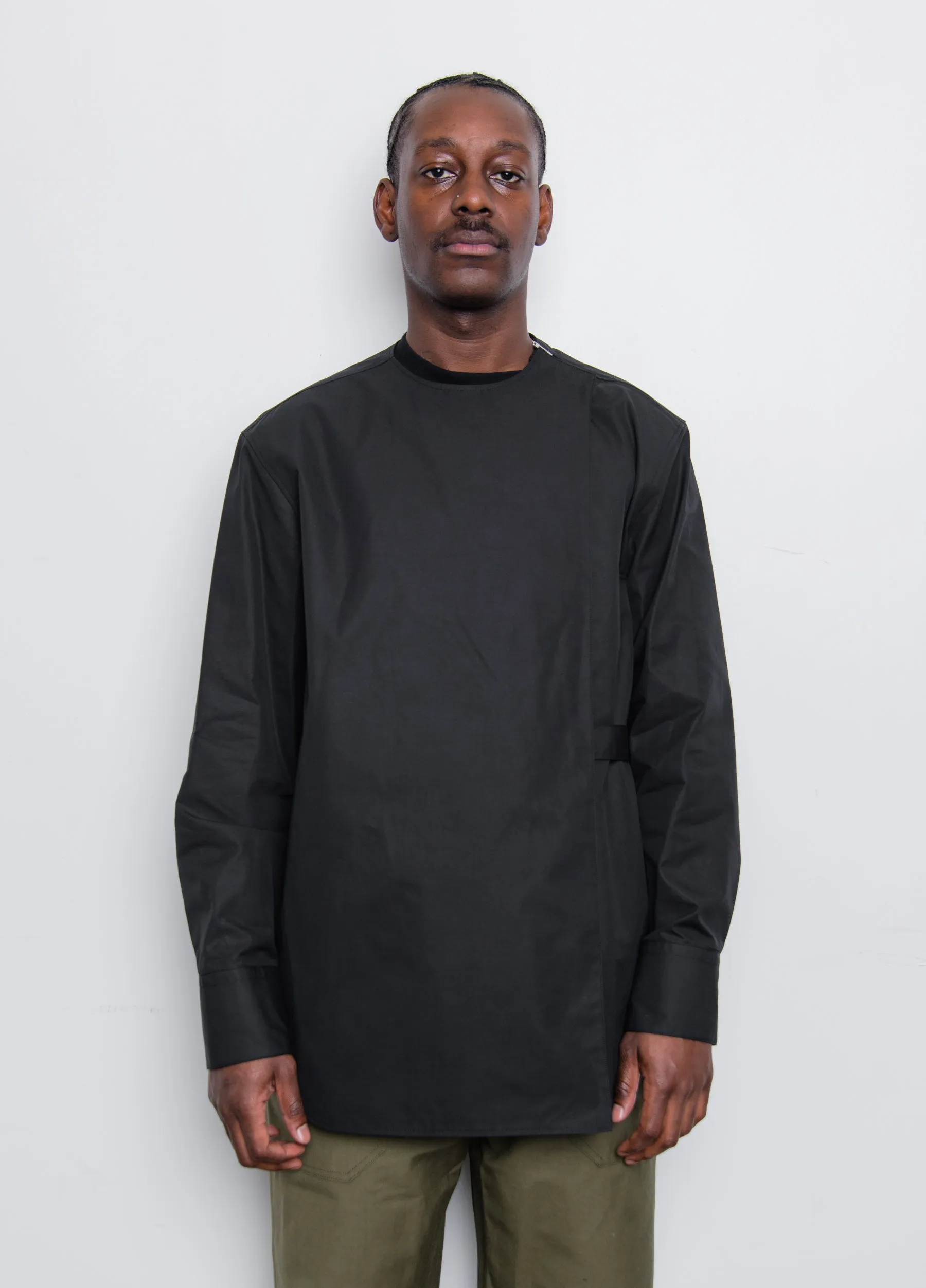 Heavy Organic Cotton Poplin Shirt Black J21DL0032