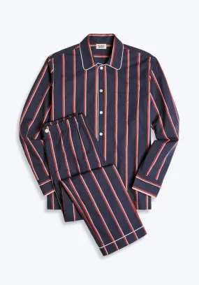 Henry Pajama Set in Marine Stripe