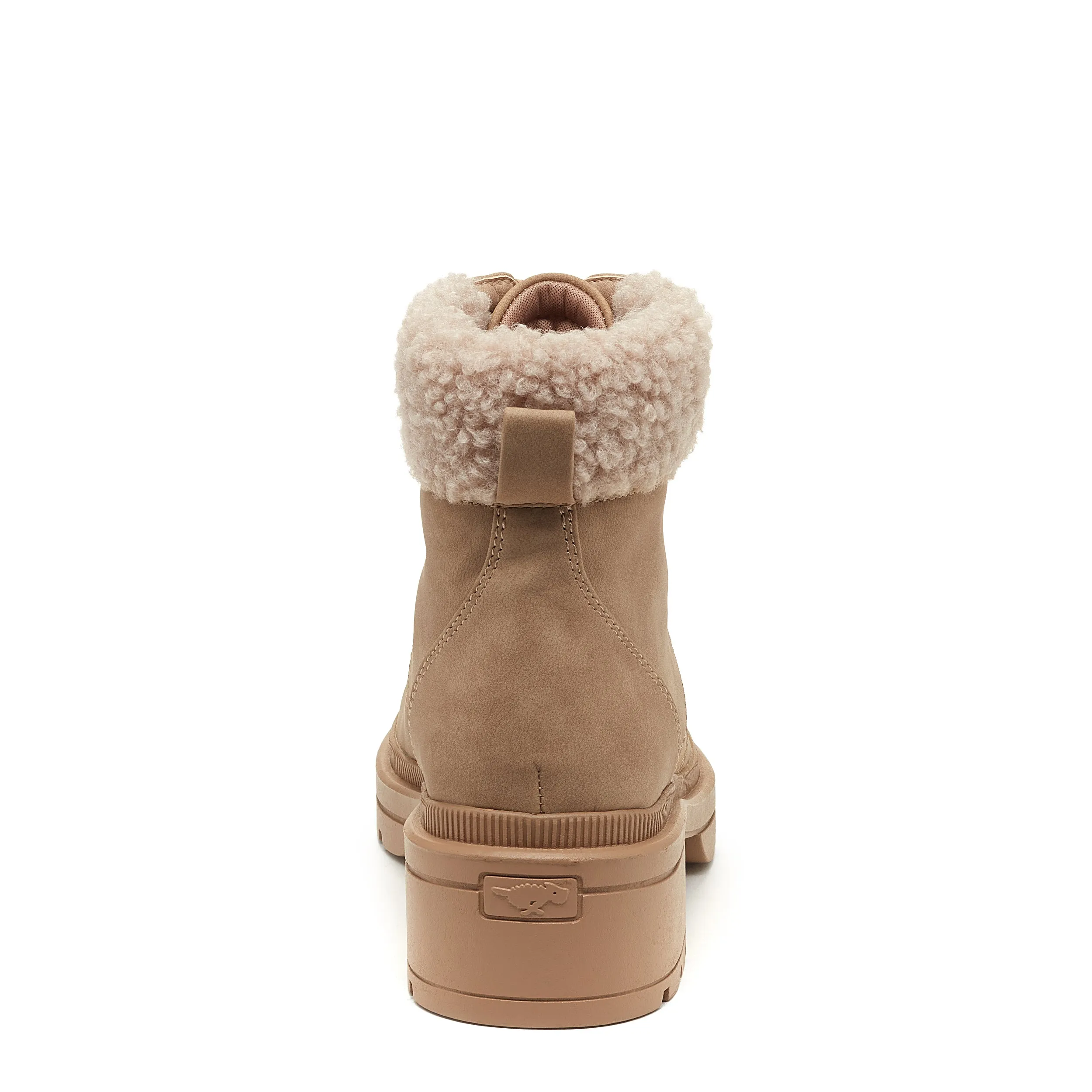 Icy Taupe Shearling Winter Ankle Boot