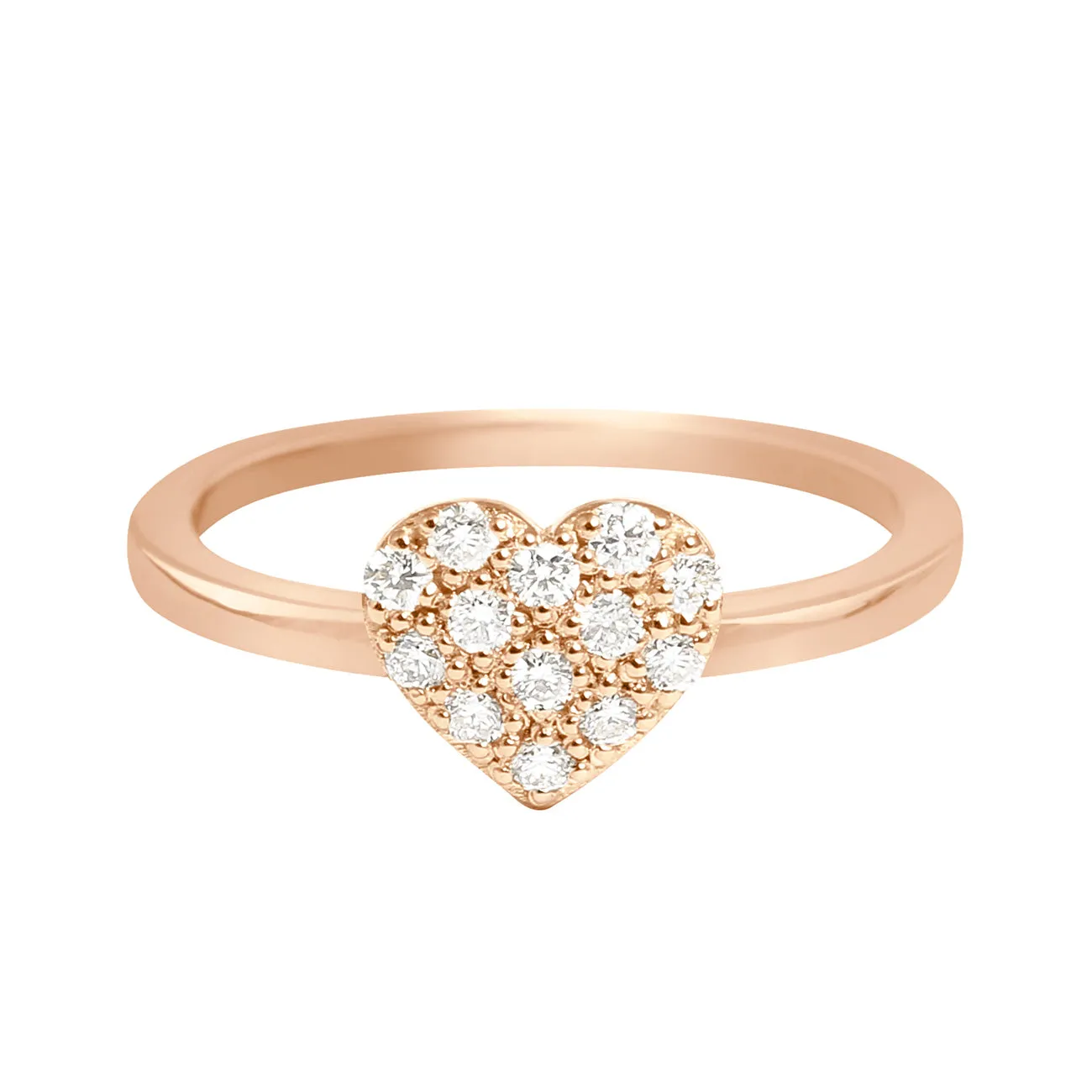 In Love Diamond Ring, Rose Gold, Size 6