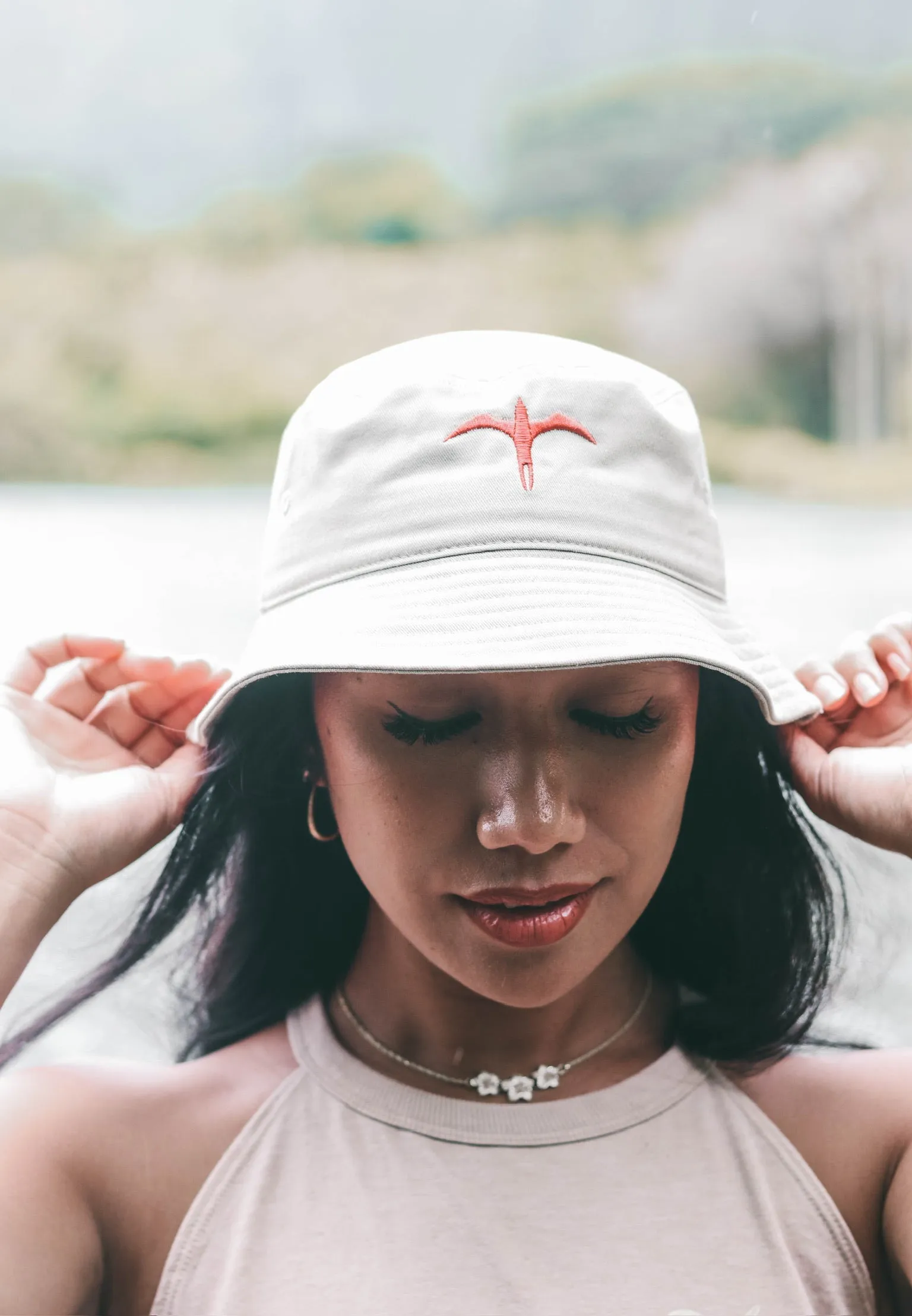 IWA GIRL Cream Bucket Hat