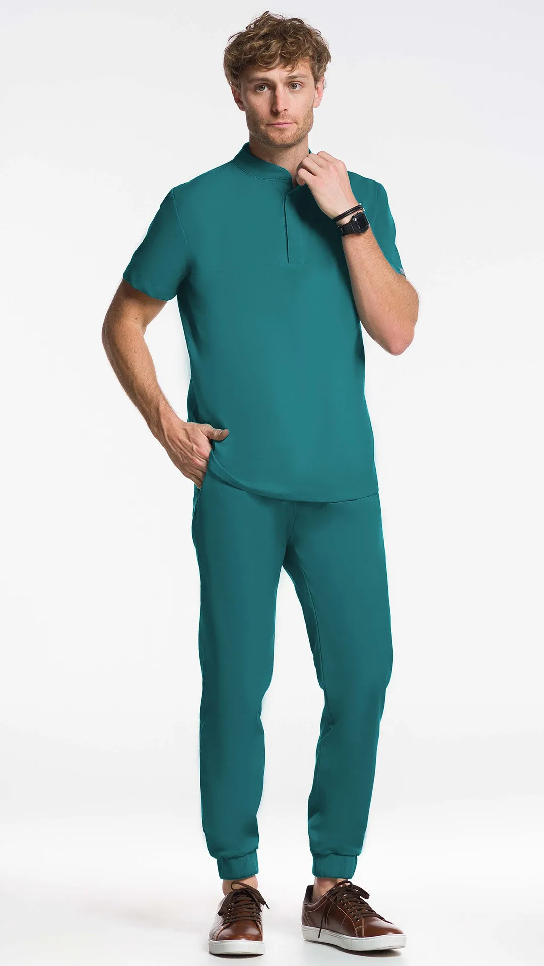 Kanaus® Scrub Casual Mao Green Forest | Caballero