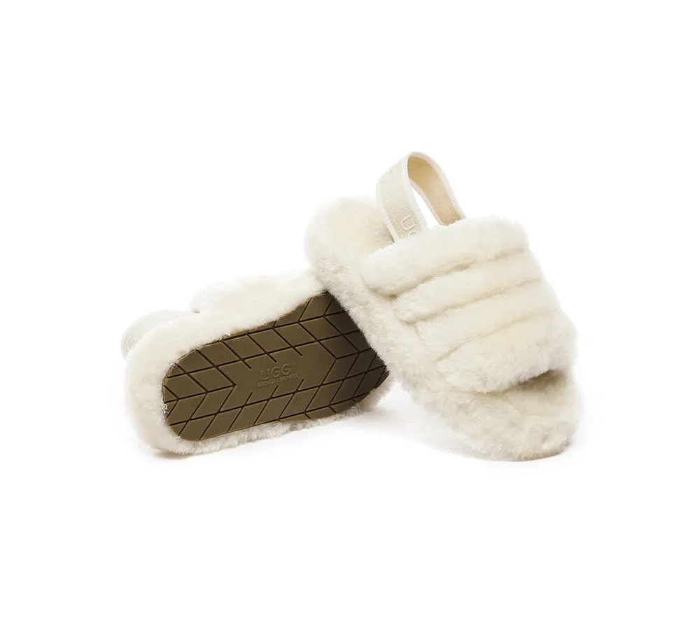 Kids Slingback Fluffy Slides Puffy