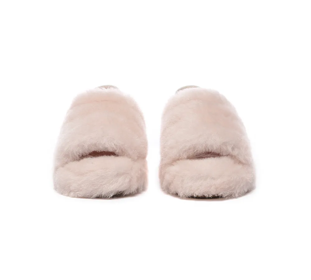 Kids Slingback Fluffy Slides Puffy