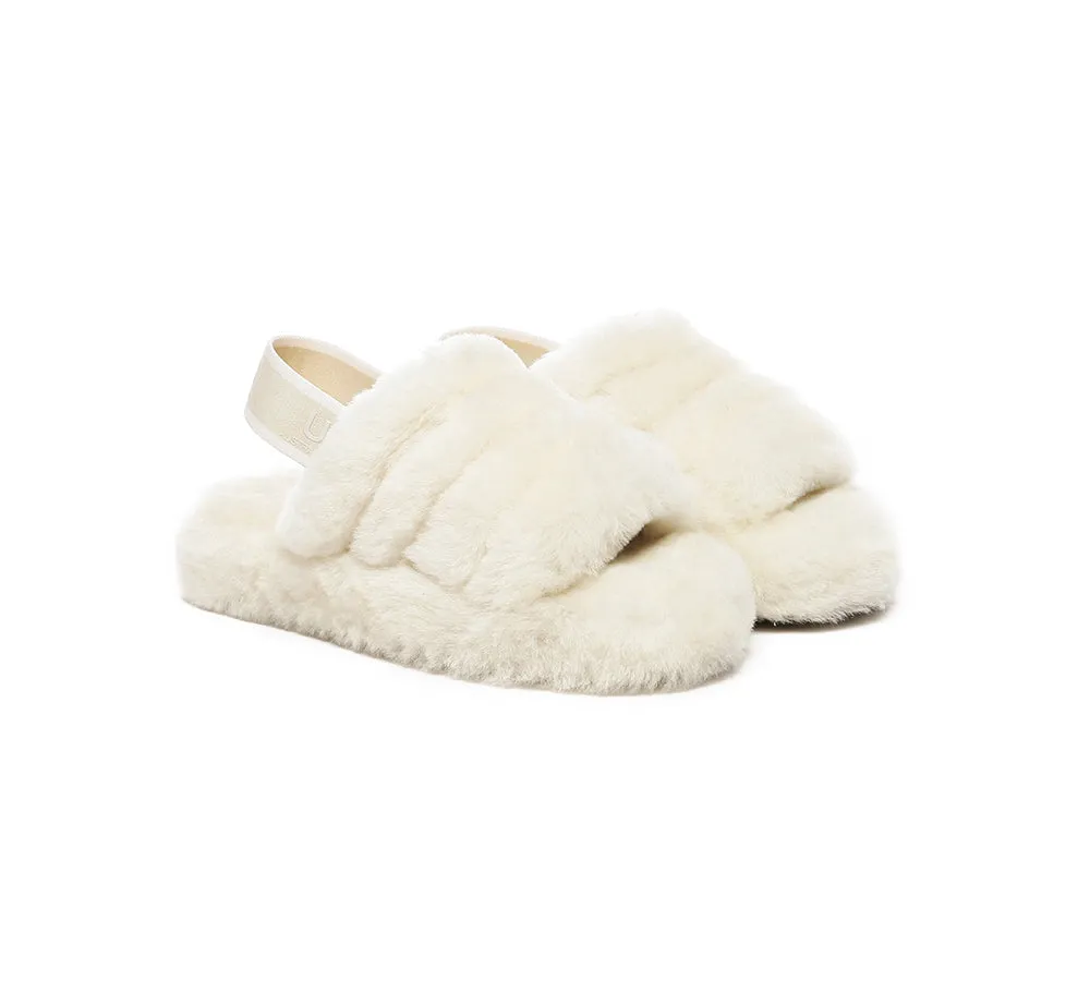 Kids Slingback Fluffy Slides Puffy