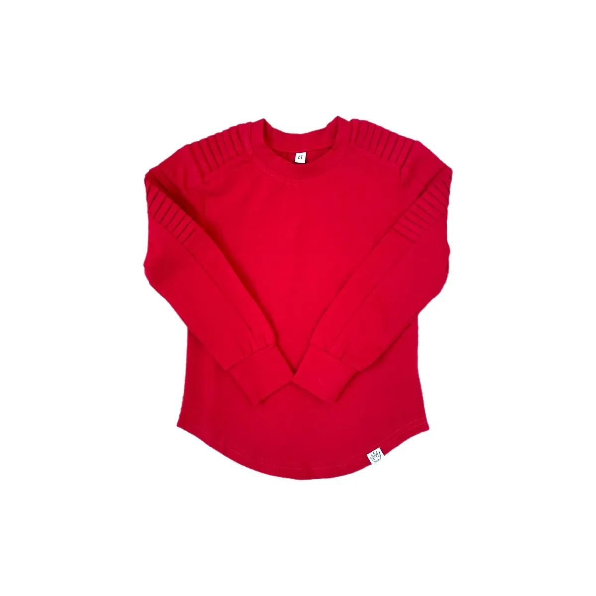 Long Sleeve Biker Shirt- Red