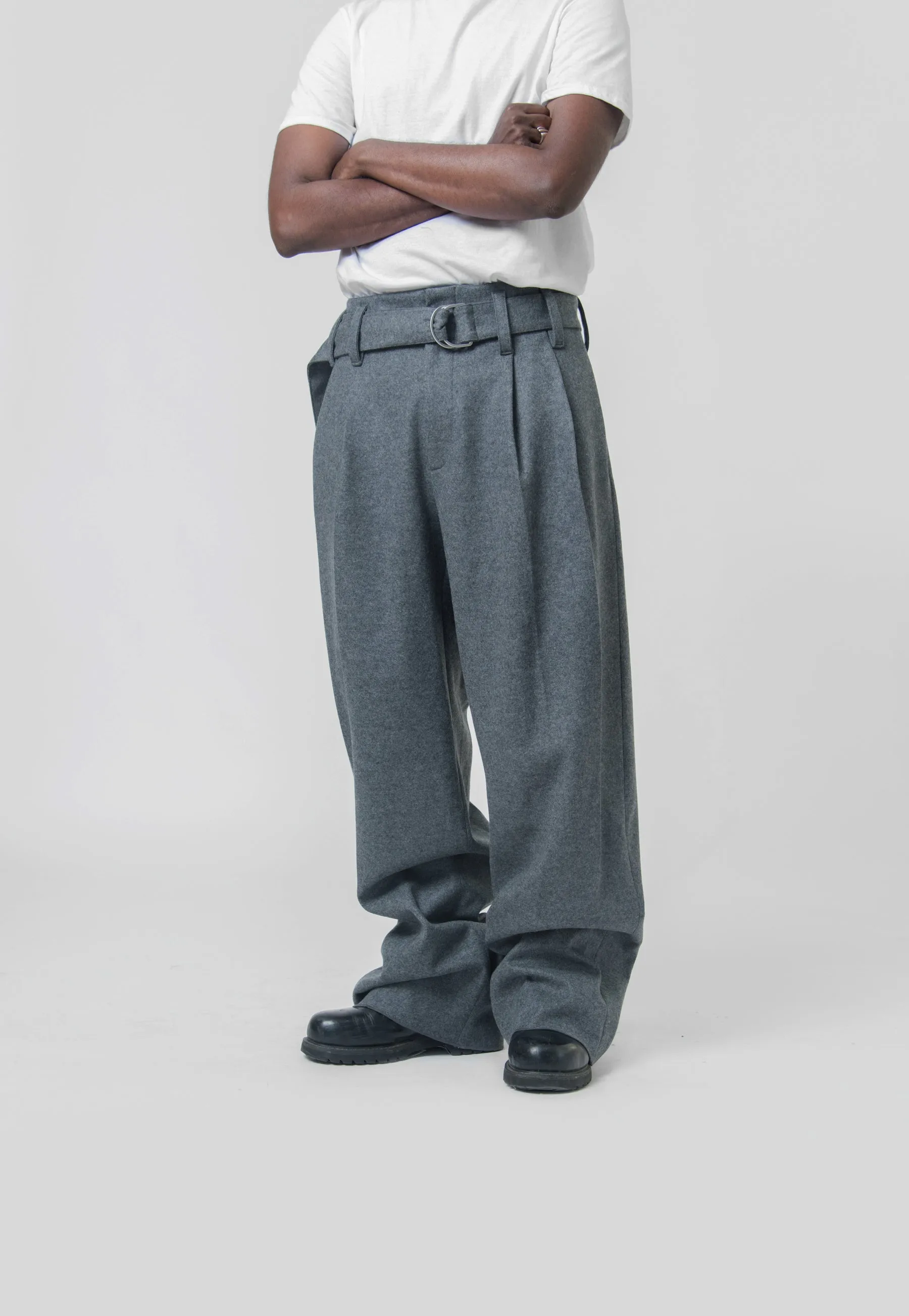 Melton Wool Pant Ash Grey J22KA0146