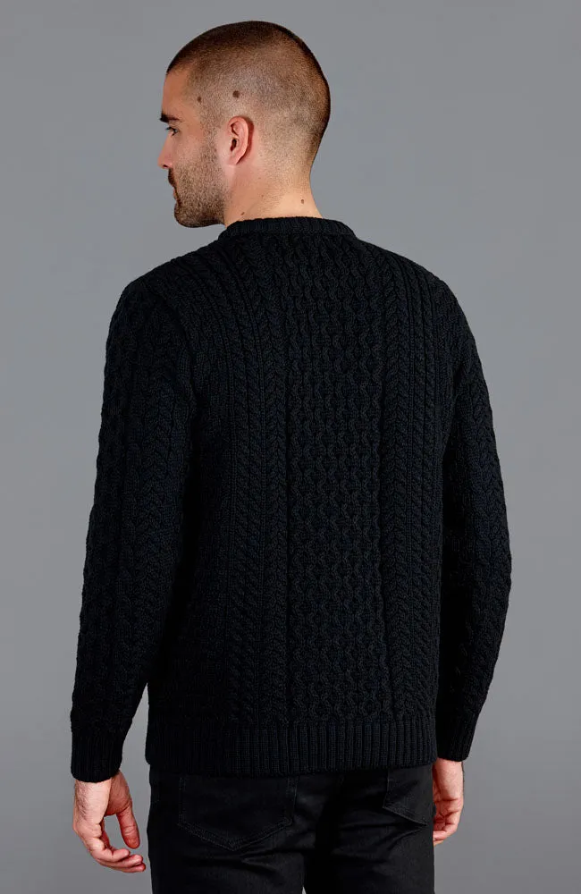 Mens Fisherman's British Wool Cable Jumper