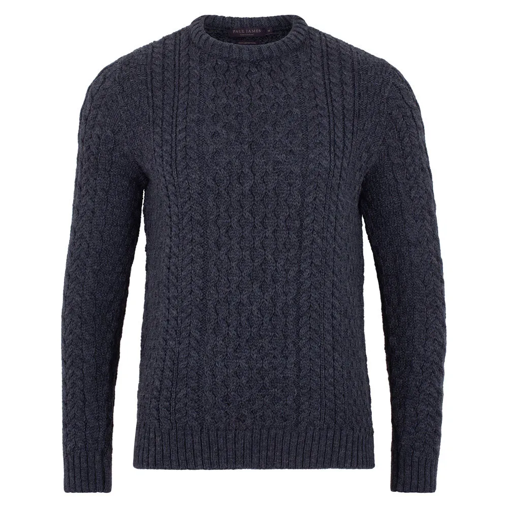 Mens Fisherman's British Wool Cable Jumper