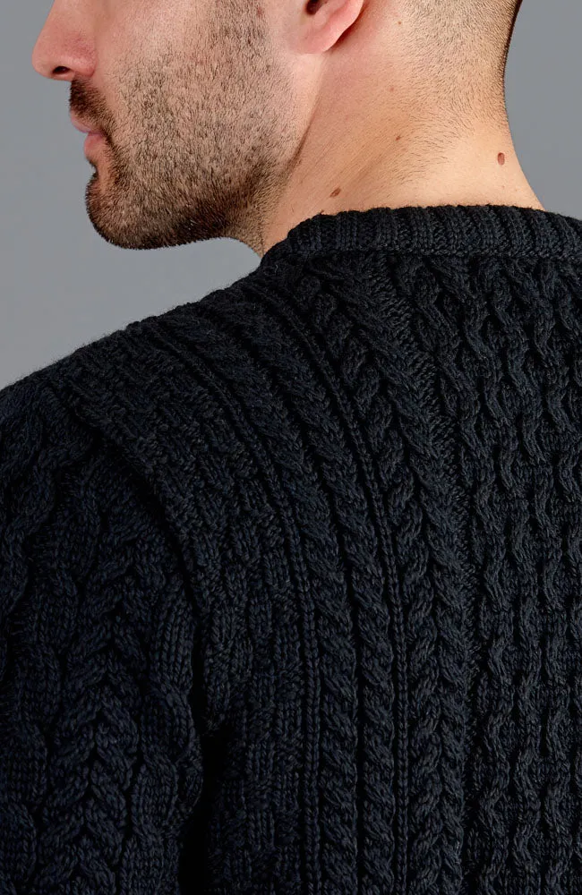 Mens Fisherman's British Wool Cable Jumper