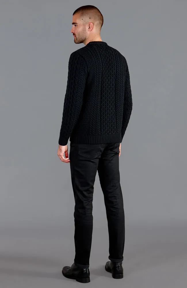 Mens Fisherman's British Wool Cable Jumper