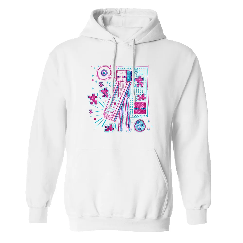 Minecraft Acid Sketch Enderman Pullover Hoodie