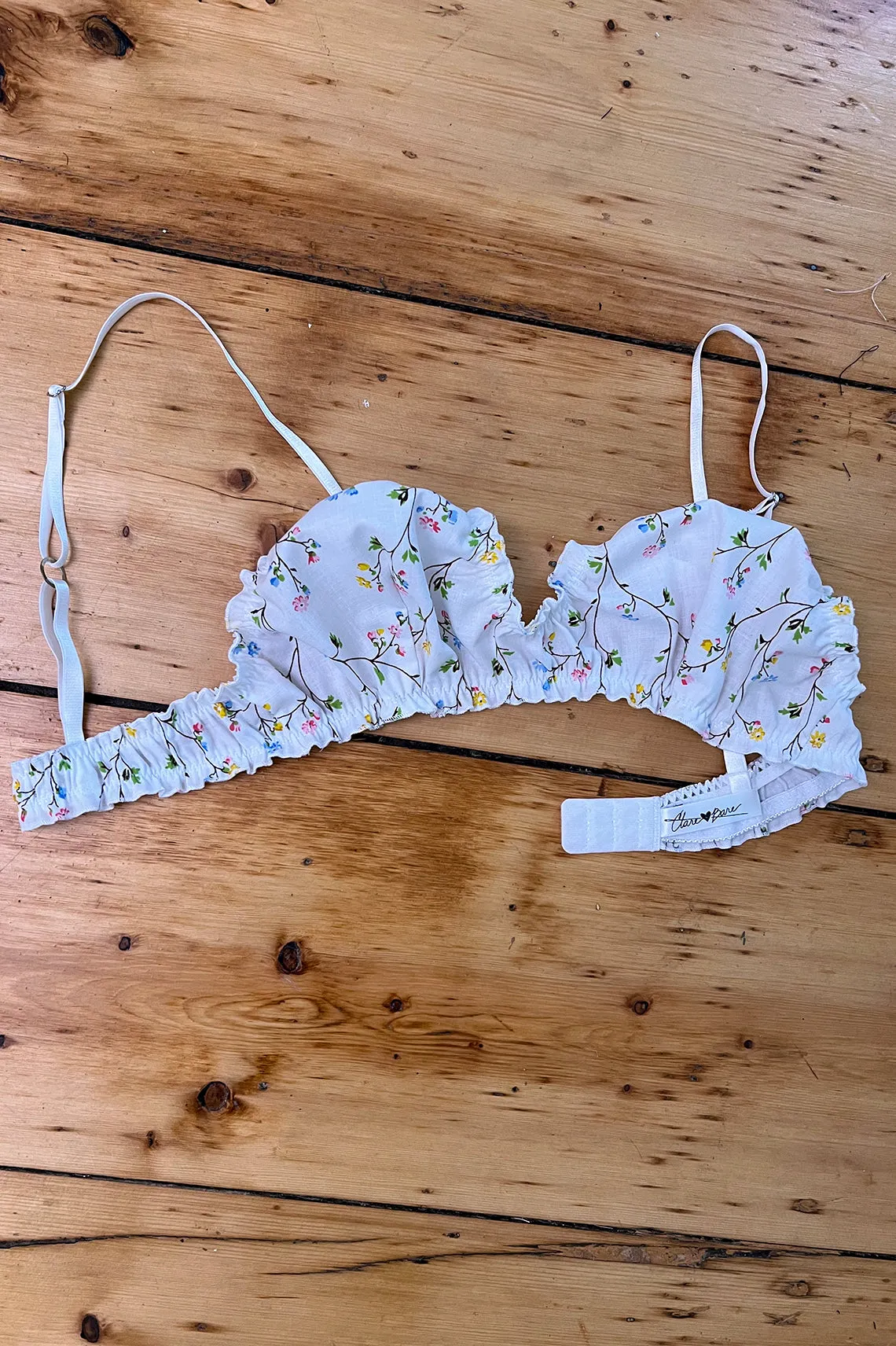 Oleander Bralette in Upcycled Vintage Flower Branch