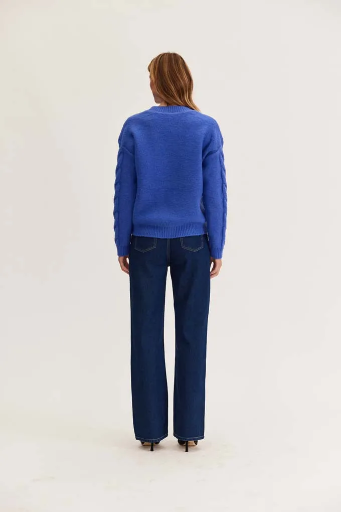 Roslin Cable Jumper | Cobalt