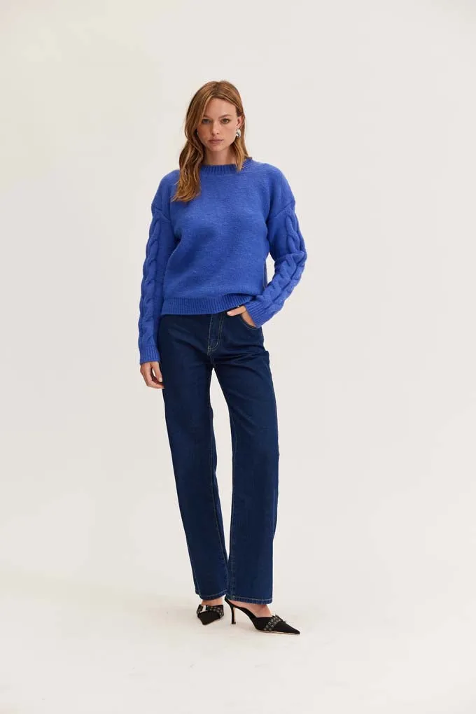 Roslin Cable Jumper | Cobalt