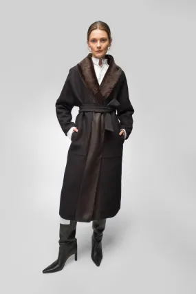 Sophia - Brown Bitter Wool Coat