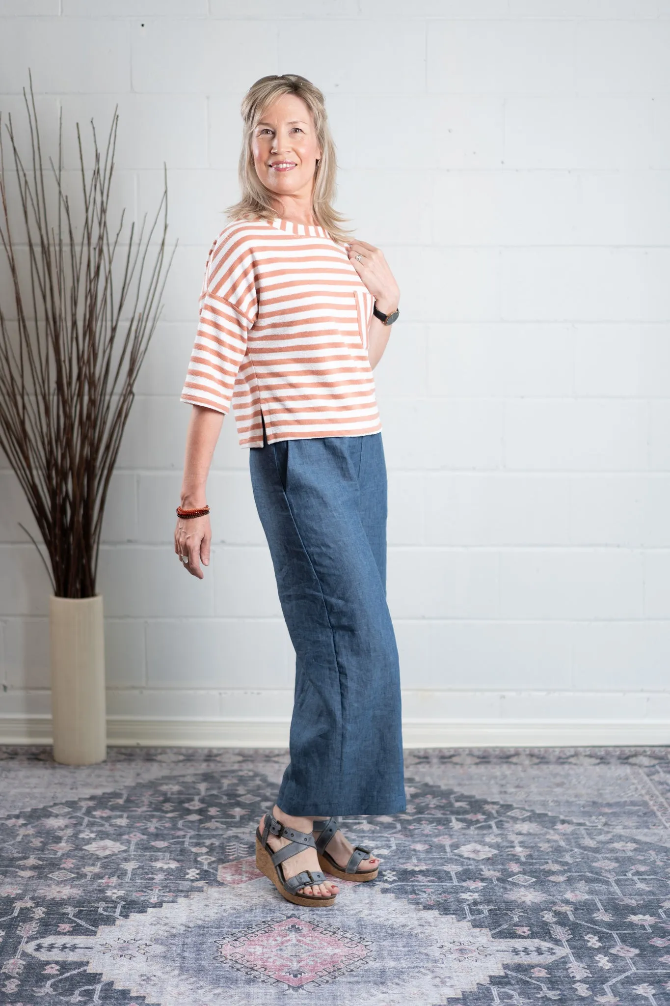 Tami top - bold stripe