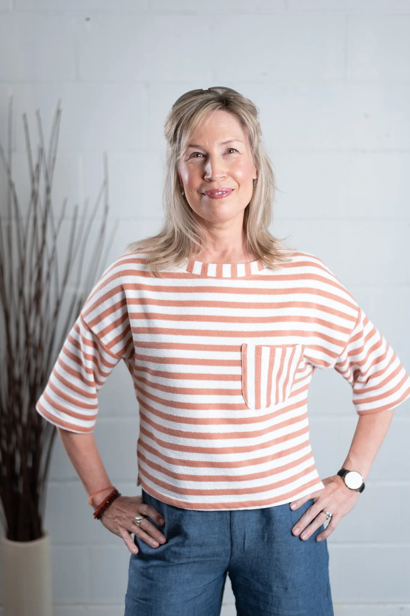 Tami top - bold stripe