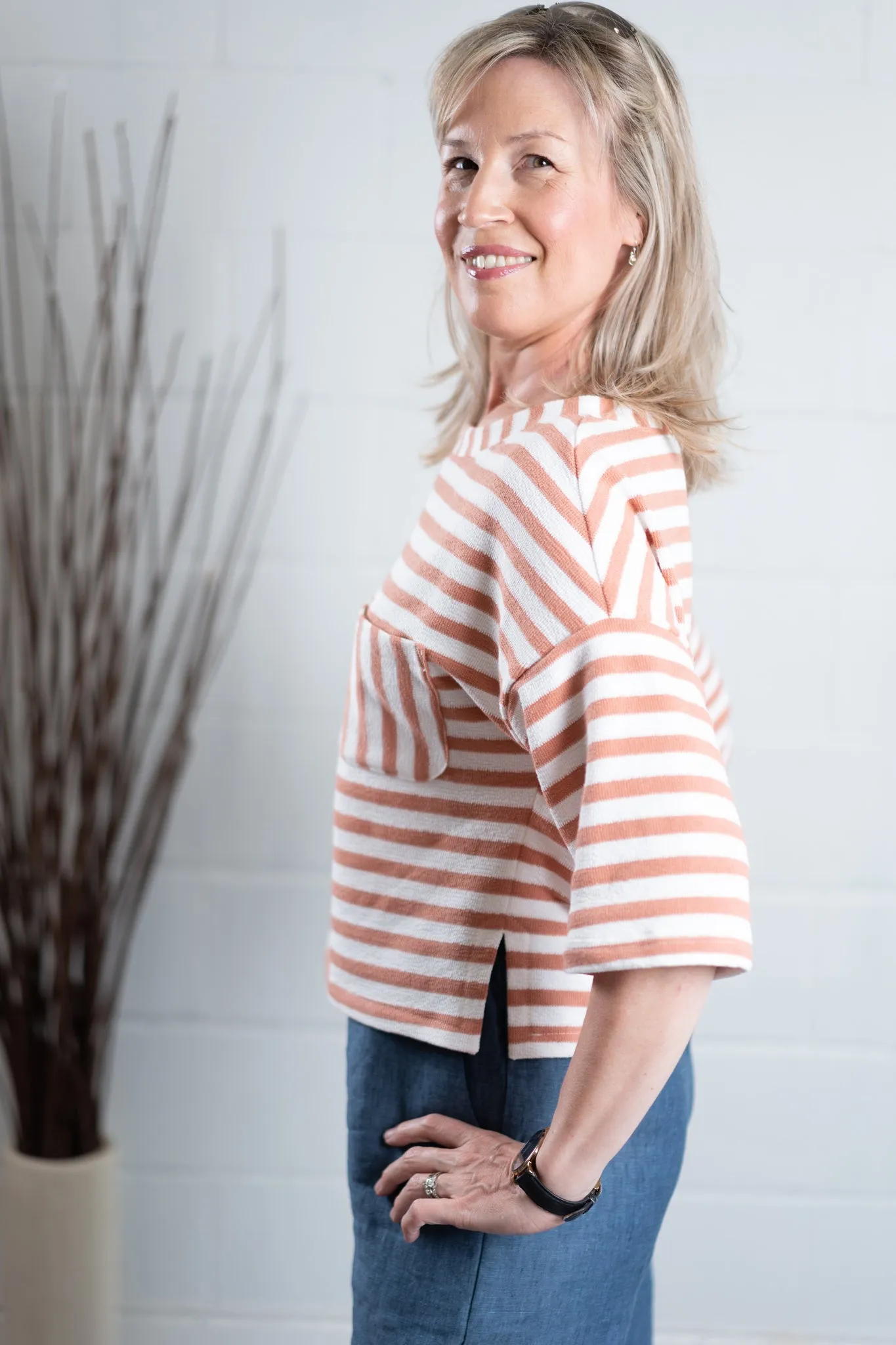 Tami top - bold stripe