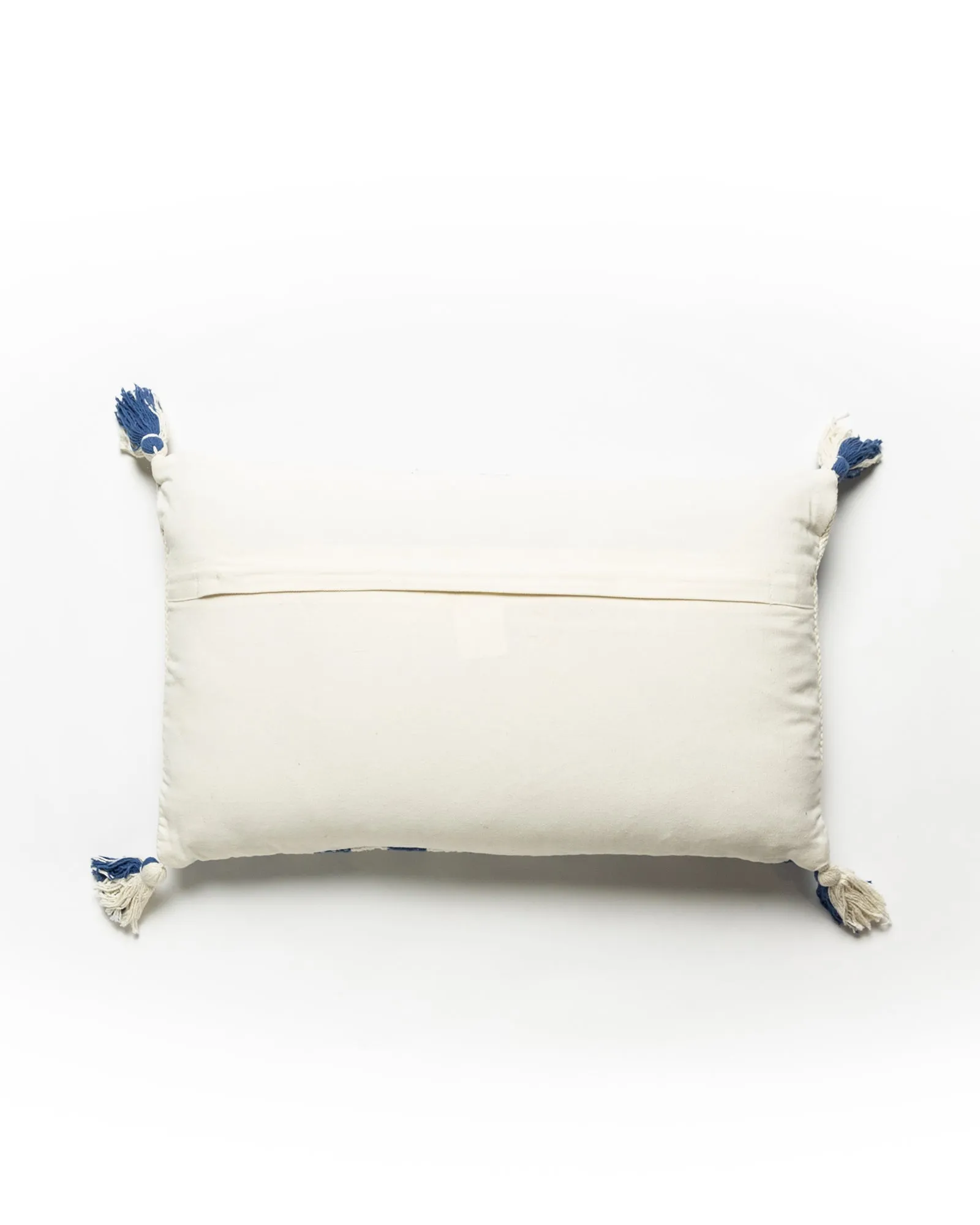 Tufted Check Cushion - Blue