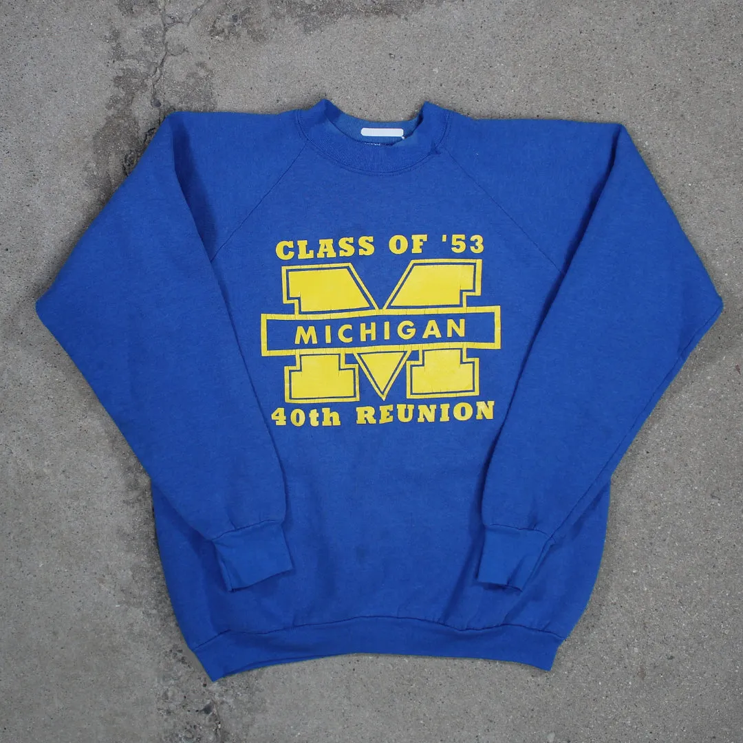 Vintage '93 Michigan Class of '53 Reunion Crewneck (M)