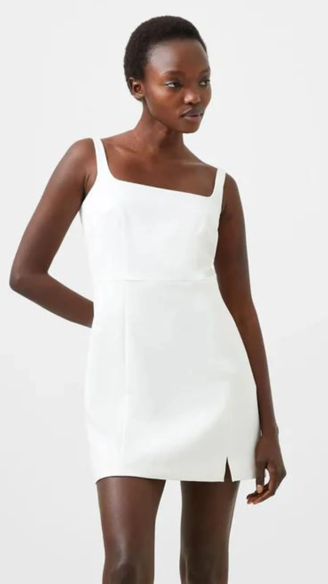 Whisper Square Neck Dress - Summer White