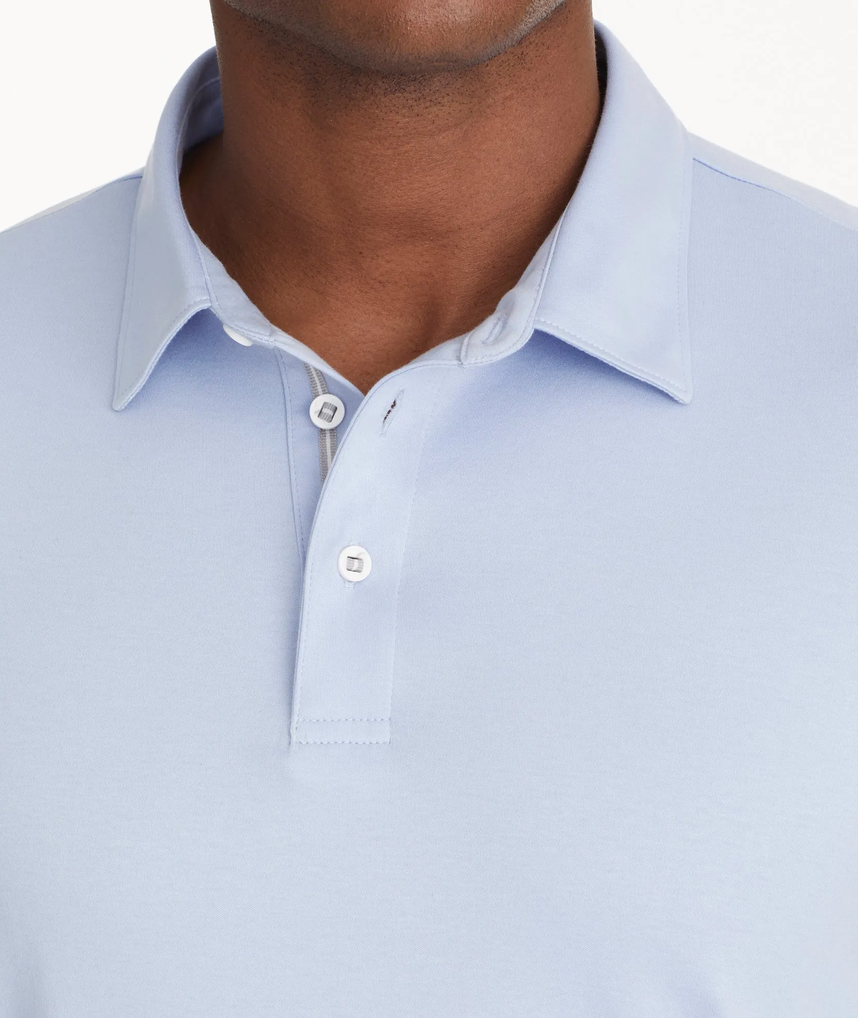 Wrinkle-Free Long-Sleeve Damaschino Polo