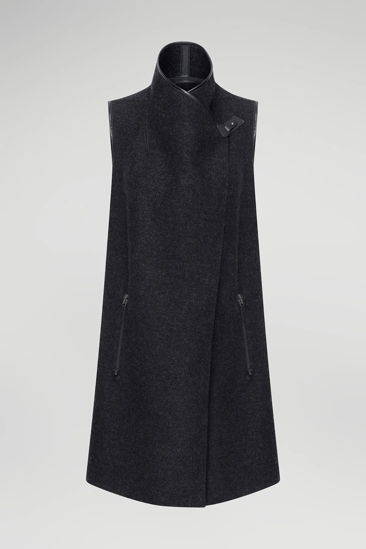 Zoe - Anthracite Wool Vest